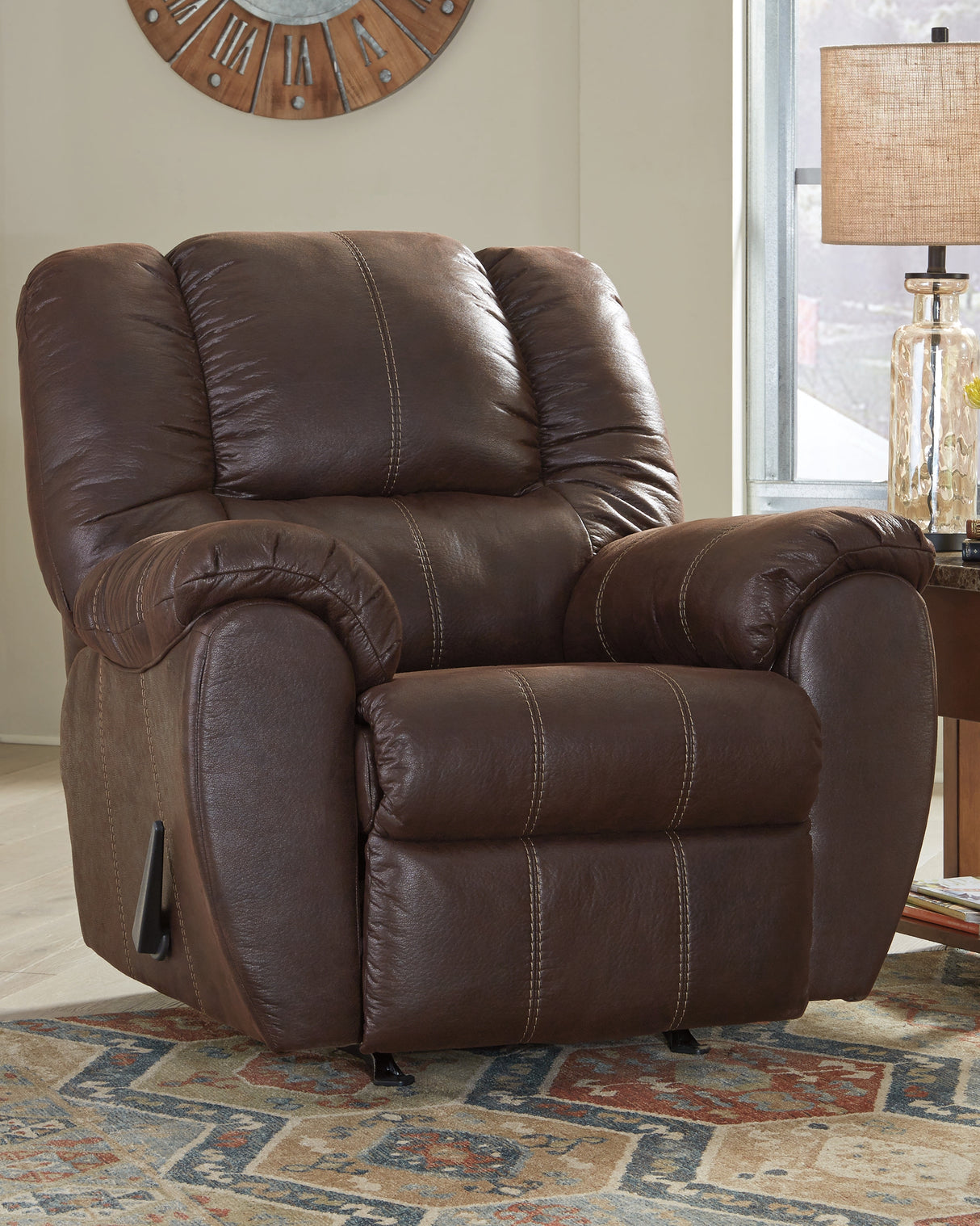 Nashville Furniture Outlets - Ashley Furniture - McGann Living Room - Rocker Recliner / Walnut - 1030125