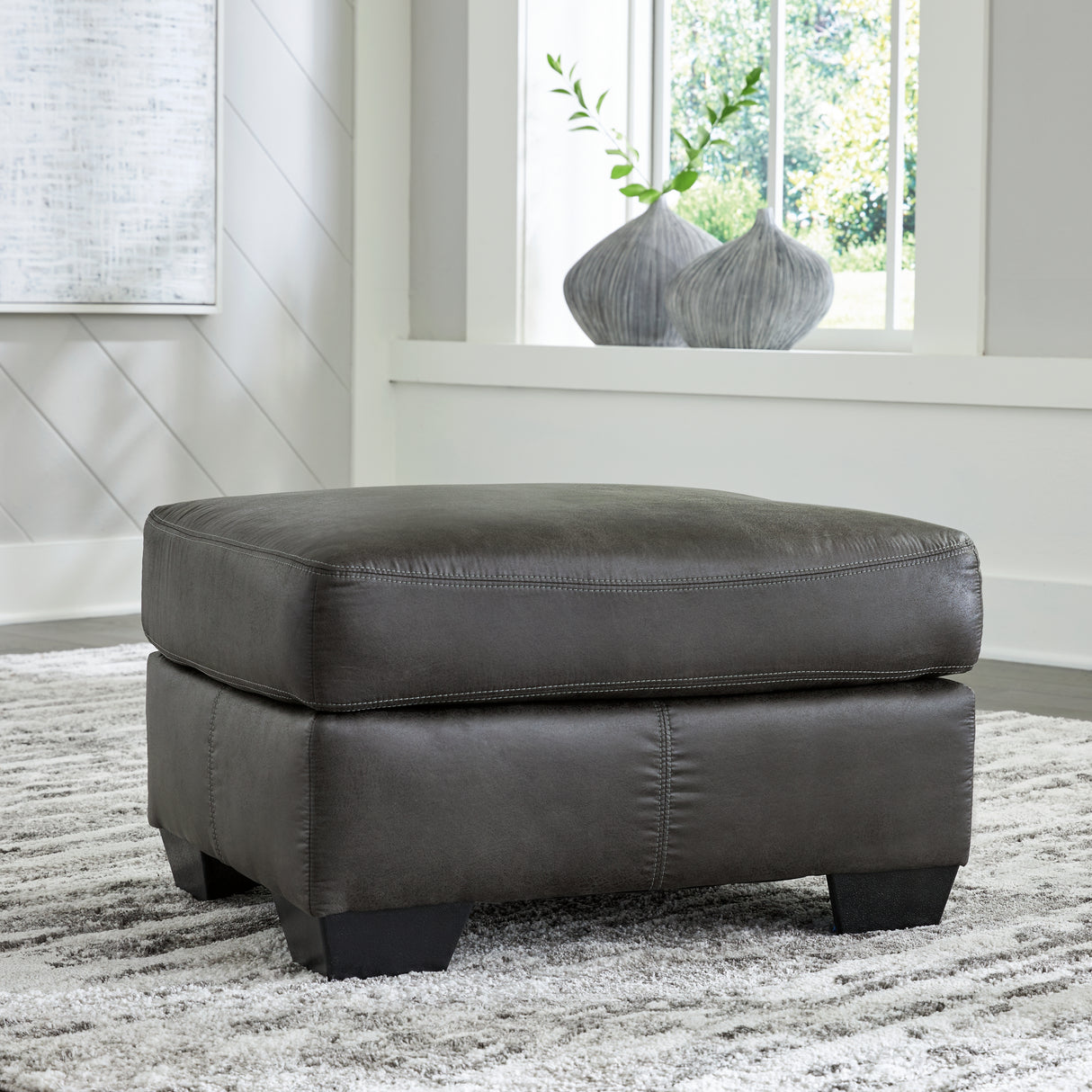 Nashville Furniture Outlets - Ashley Furniture - Bladen Living Room - Ottoman / Slate - 1202114
