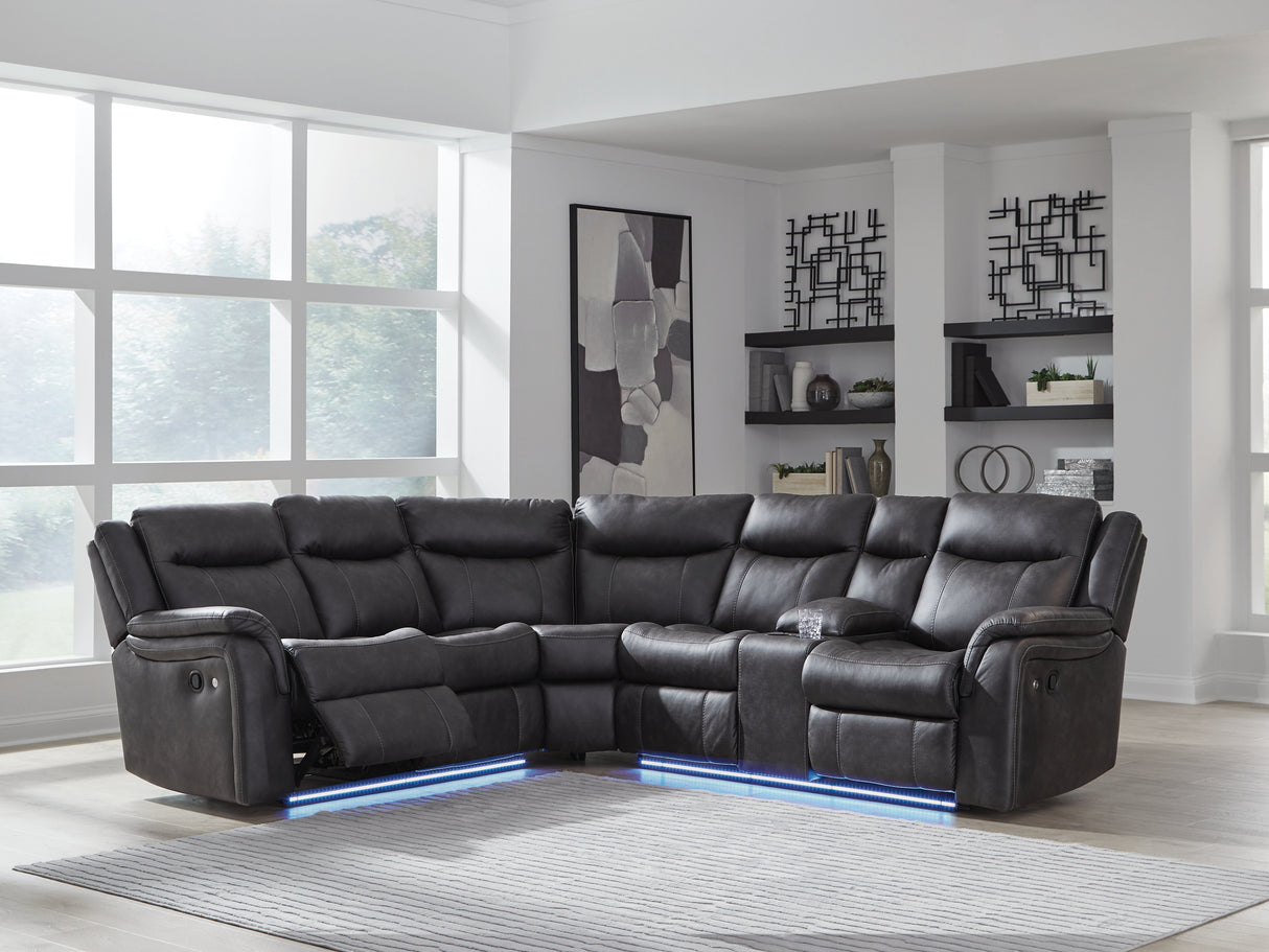Nashville Furniture Outlets - Ashley Furniture - Sultan Meadow Sectional - 2-Piece Reclining Sectional / Carbon - PC13001S1