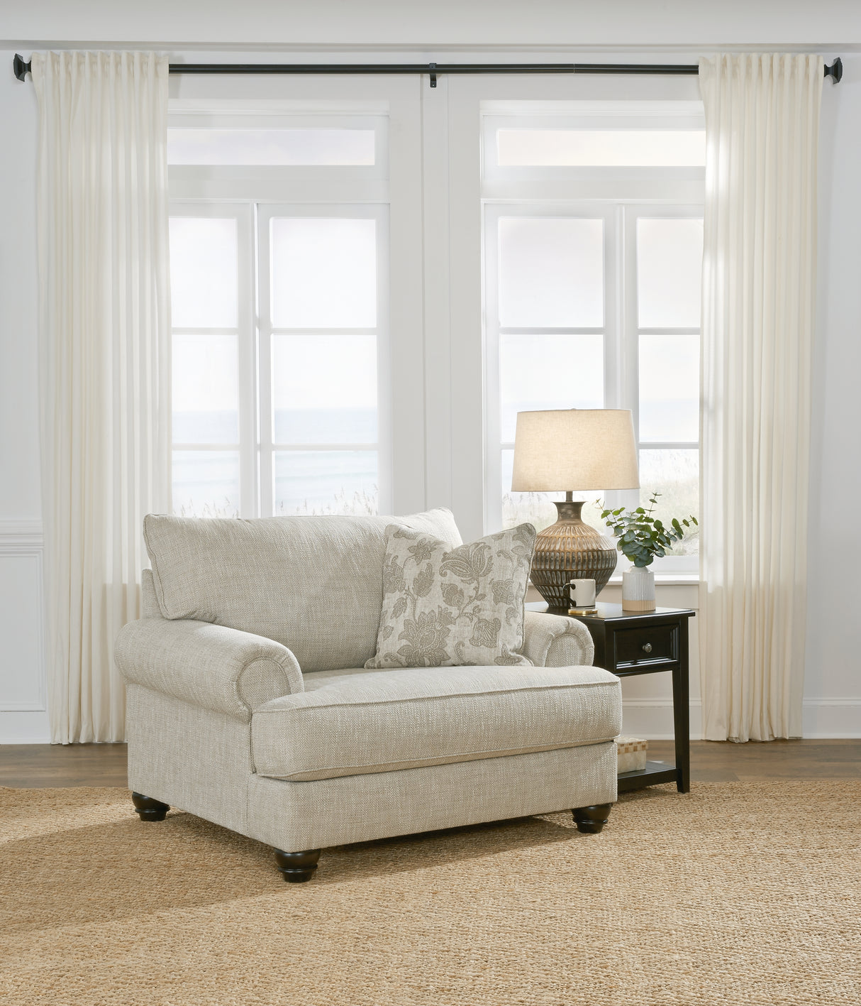 Nashville Furniture Outlets - Ashley Furniture - Asanti Living Room - Chair and a Half / Fog - 1320123