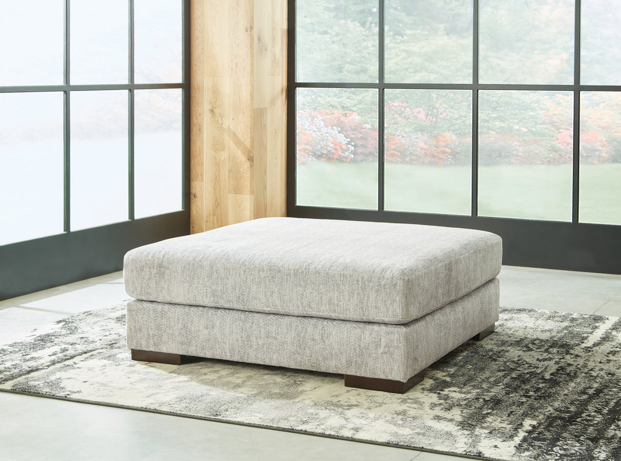 Nashville Furniture Outlets - Ashley Furniture - Regent Park Living Room - Oversized Accent Ottoman / Pewter - 1440408
