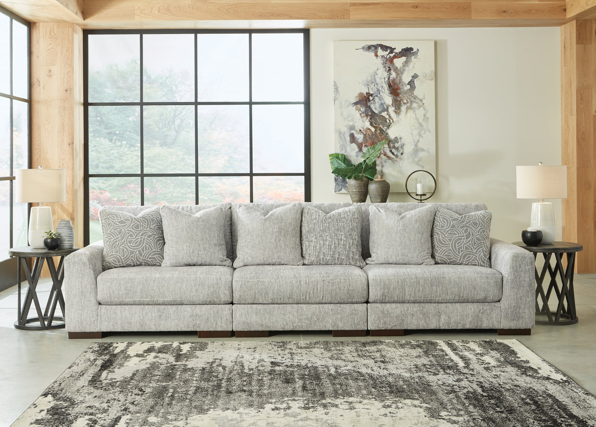 Nashville Furniture Outlets - Ashley Furniture - Regent Park Sectional - RAF 6-Piece Sectional / Pewter - 14404S7