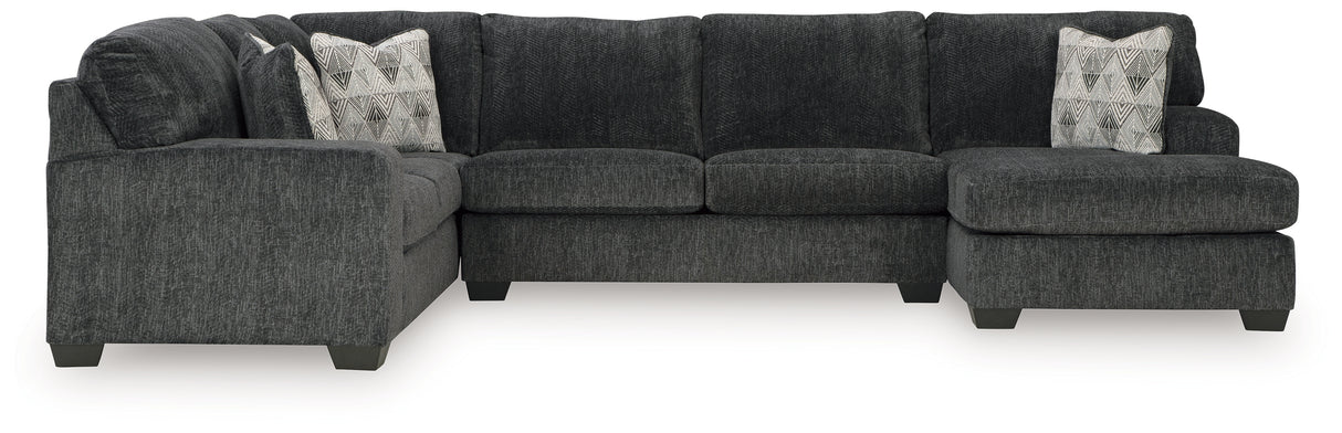 Nashville Furniture Outlets - Ashley Furniture - Hollyview Sectional - LAF 3-Piece Sectional with Chaise / Shadow - 15205S1