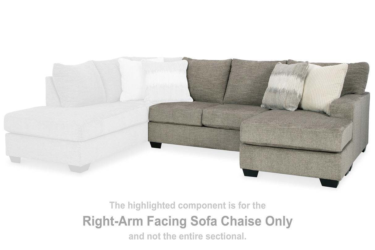 Nashville Furniture Outlets - Ashley Furniture - Creswell Sectional - RAF Sofa Chaise / Stone - 1530503