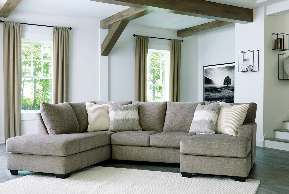 Nashville Furniture Outlets - Ashley Furniture - Creswell Sectional - RAF 2-Piece Sectional with Chaise / Stone - 15305S2
