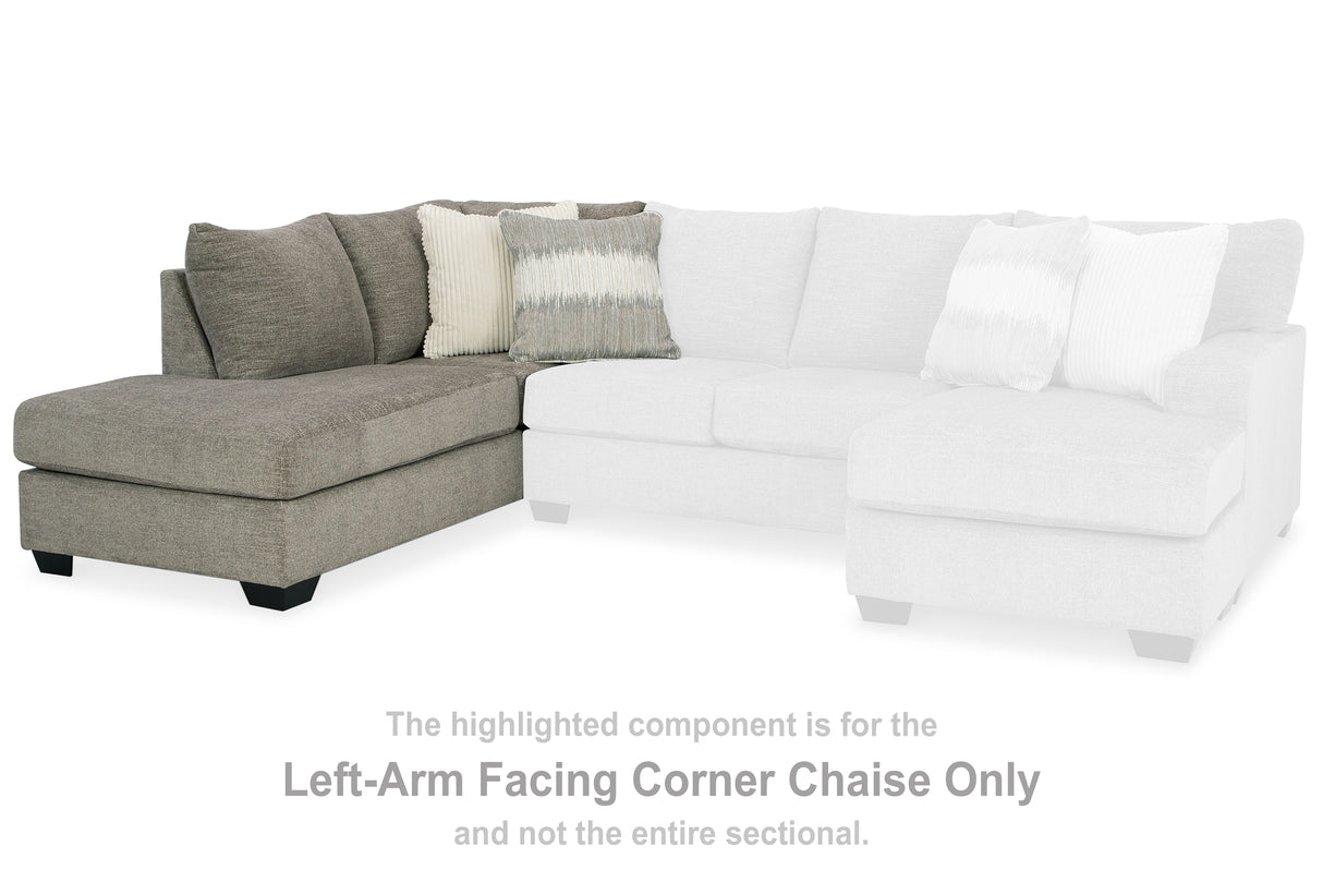 Nashville Furniture Outlets - Ashley Furniture - Creswell Sectional - RAF 2-Piece Sectional with Chaise / Stone - 15305S2