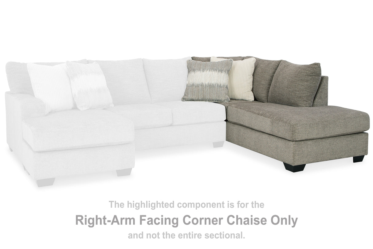 Nashville Furniture Outlets - Ashley Furniture - Creswell Sectional - RAF Corner Chaise / Stone - 1530517