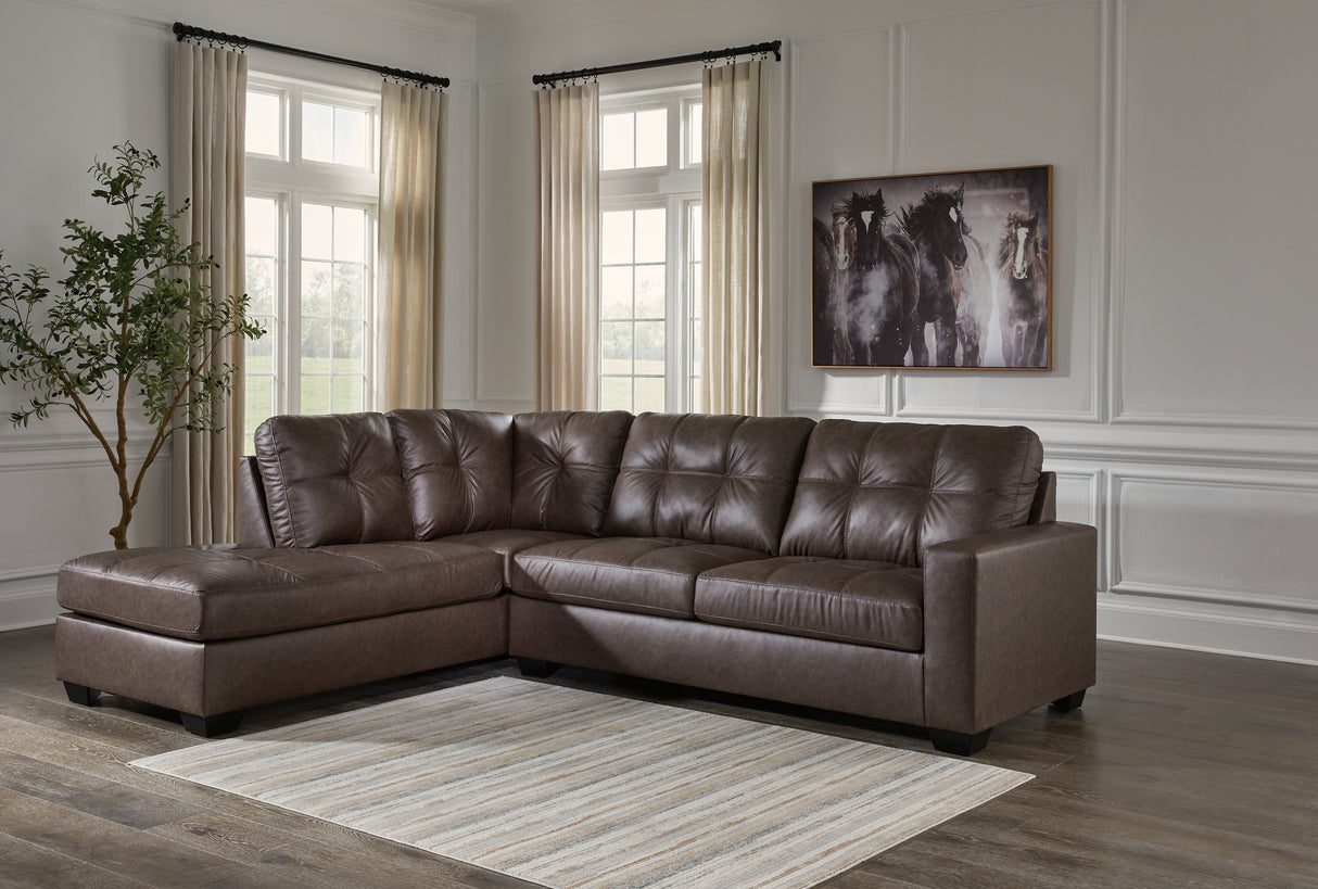 Nashville Furniture Outlets - Ashley Furniture - Barlin Mills Sectional - LAF 2-Piece Sectional with Chaise / Carbon - 17004S2