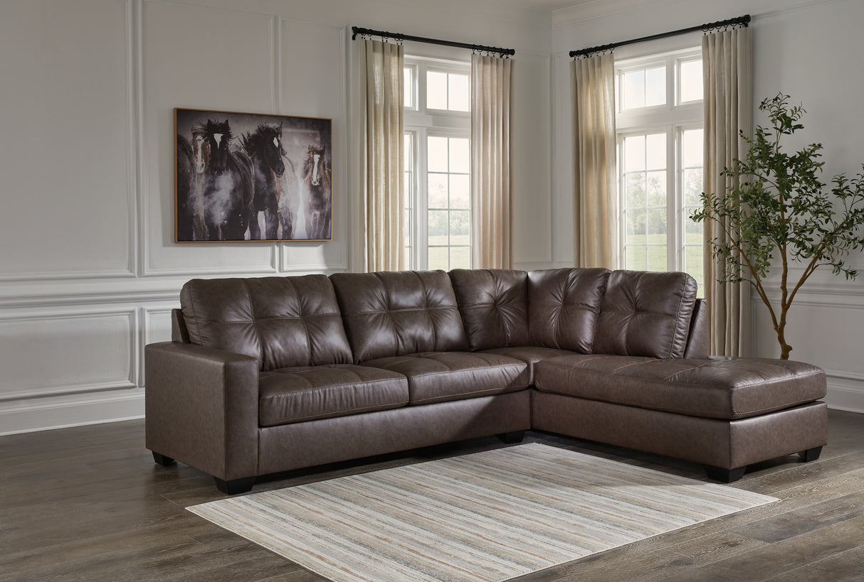 Nashville Furniture Outlets - Ashley Furniture - Barlin Mills Sectional - LAF 2-Piece Sectional with Chaise / Umber - 17003S2