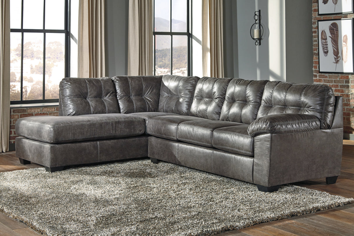 Nashville Furniture Outlets - Ashley Furniture - Fallston Sectional - RAF 2-Piece Sectional with Chaise / Slate - 17221S1