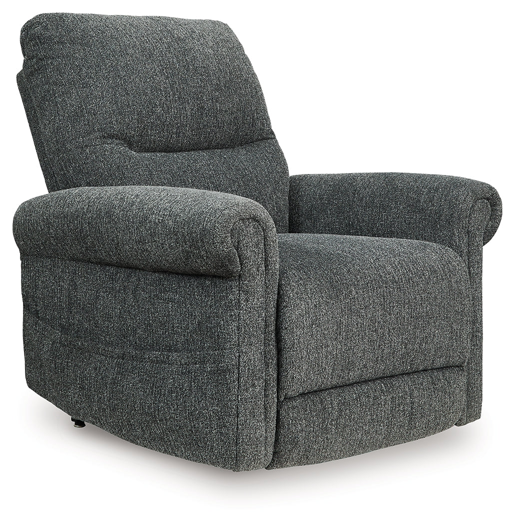 Nashville Furniture Outlets - Ashley Furniture - Aureta Living Room - Power Lift Recliner / Charcoal - 1790312