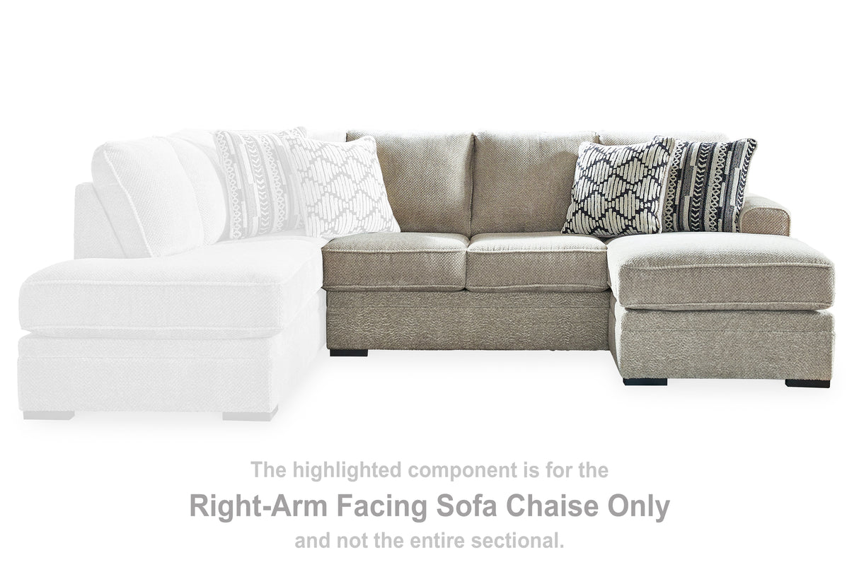 Nashville Furniture Outlets - Ashley Furniture - Calnita Sectional - RAF Sofa Chaise / Sisal - 2050203