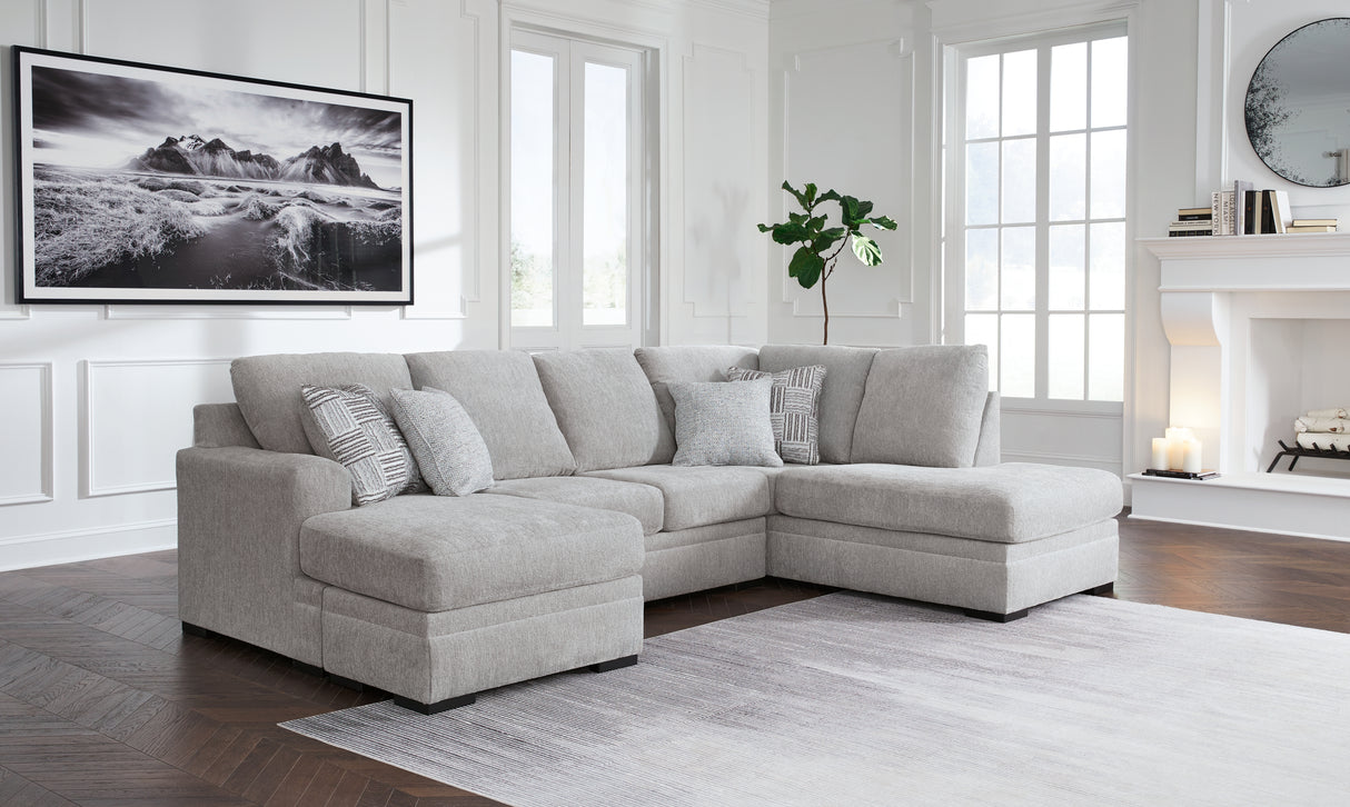 Nashville Furniture Outlets - Ashley Furniture - Gabyleigh Sectional - RAF 2-Piece Sectional with Chaise / Nickel - 20904S2