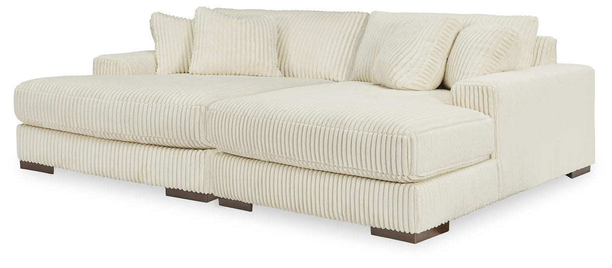 Nashville Furniture Outlets - Ashley Furniture - Lindyn Sectional - RAF Super Chaise / Ivory - 21104S16