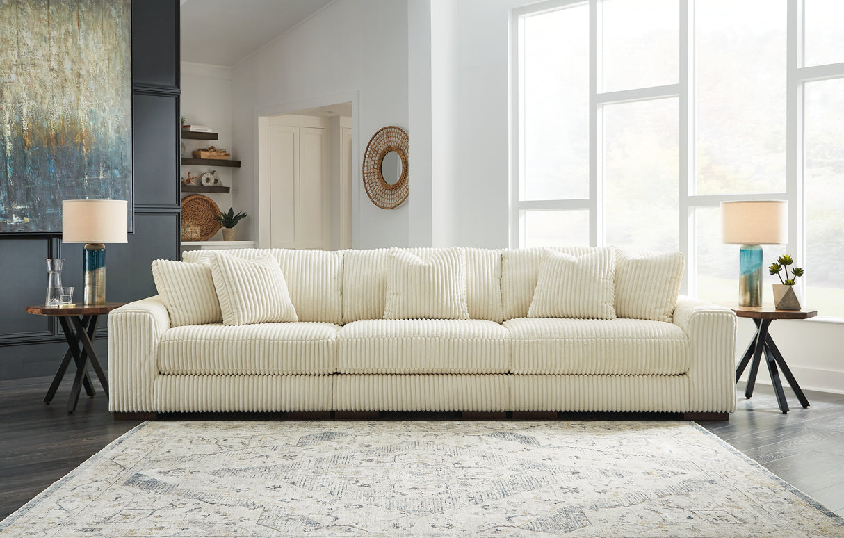 Nashville Furniture Outlets - Ashley Furniture - Lindyn Sectional - RAF 3-Piece Sectional Sofa / Ivory - 21104S14