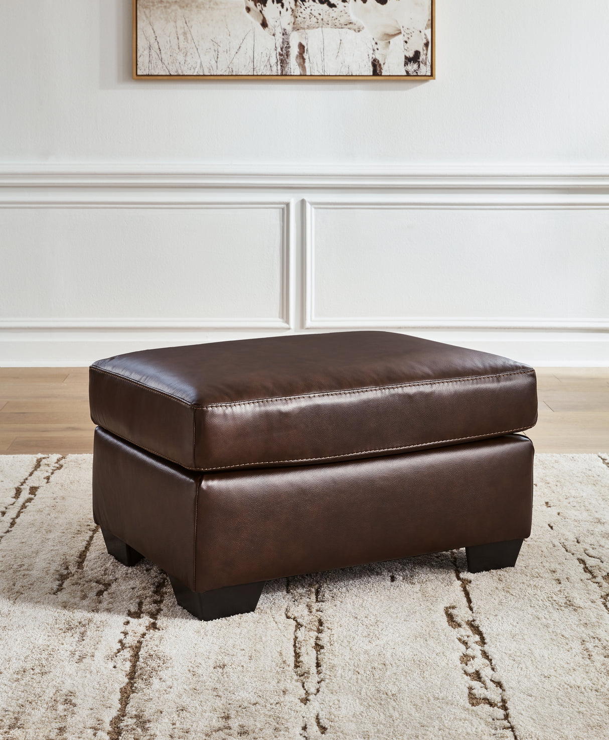 Nashville Furniture Outlets - Ashley Furniture - Santorine Living Room - Ottoman / Dark Brown - 2170614