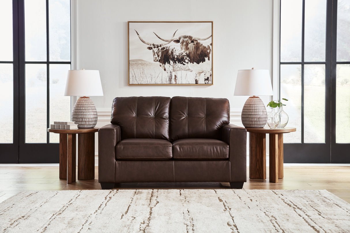 Nashville Furniture Outlets - Ashley Furniture - Santorine Living Room - Loveseat / Dark Brown - 2170635