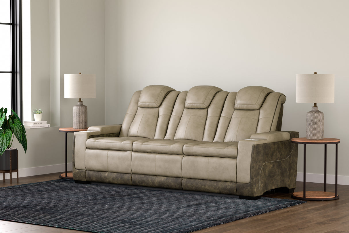 Nashville Furniture Outlets - Ashley Furniture - Next-Gen DuraPella Living Room - PWR REC Sofa with ADJ Headrest / Sand - 2200315