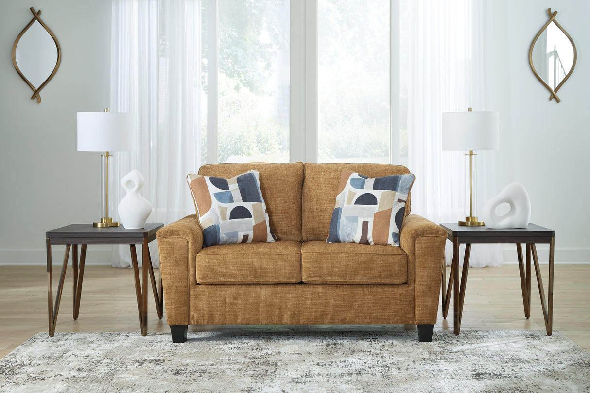 Nashville Furniture Outlets - Ashley Furniture - Erinslane Living Room - Loveseat / Honey - 2520735