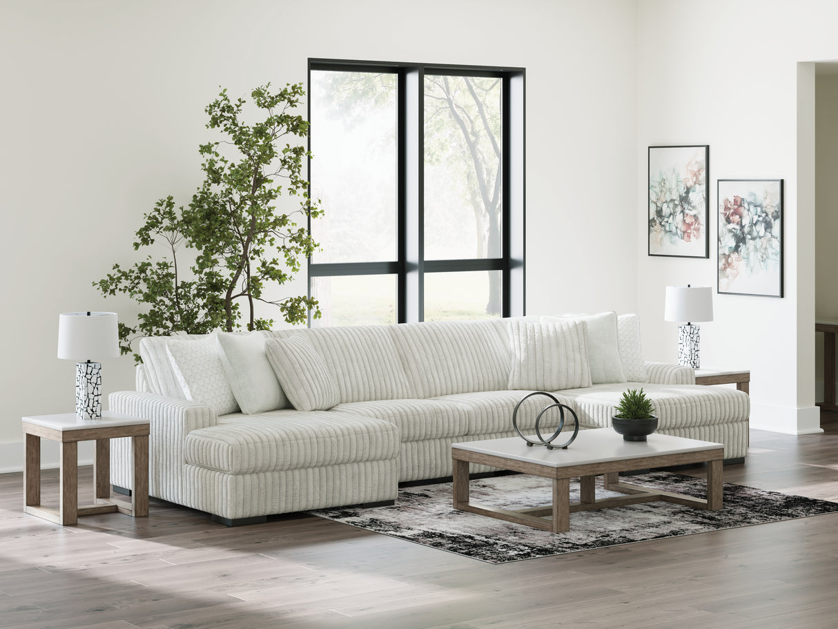Nashville Furniture Outlets - Ashley Furniture - Stupendous Sectional - RAF 4-Piece Sectional with Double Chaise / Alloy - 25903S5