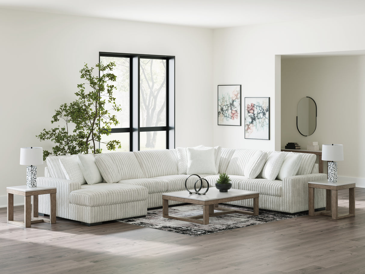 Nashville Furniture Outlets - Ashley Furniture - Stupendous Sectional - RAF 5-Piece Sectional with Chaise / Alloy - 25903S8