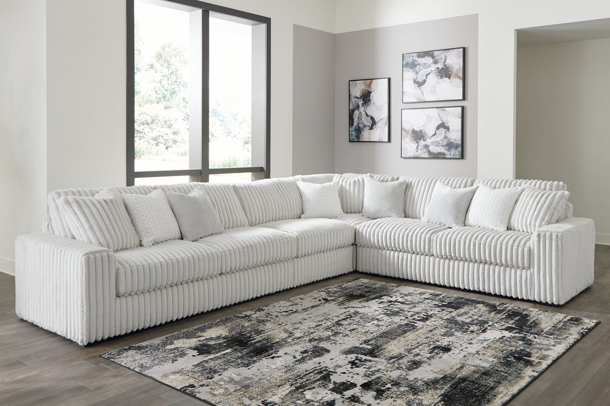 Nashville Furniture Outlets - Ashley Furniture - Stupendous Sectional - RAF 3-Piece Sectional with Double Chaise / Alloy - 25903S4
