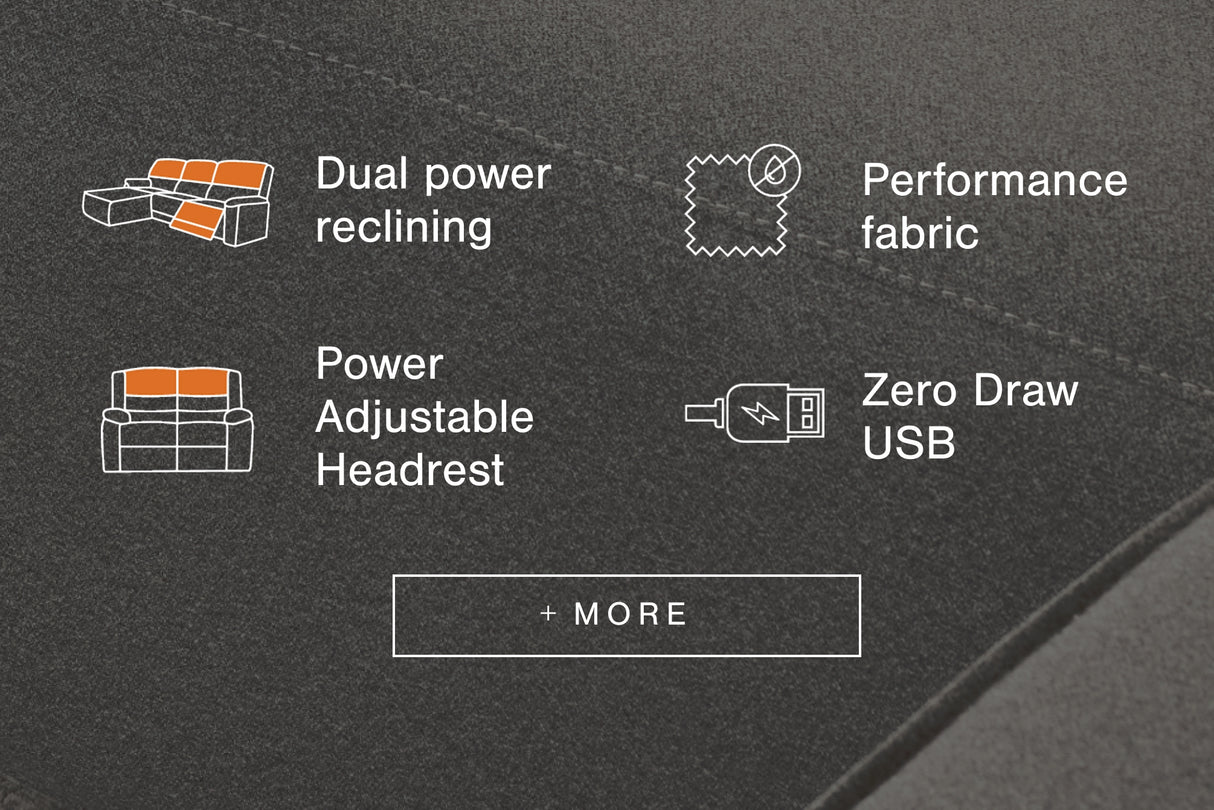 Nashville Furniture Outlets - Ashley Furniture - ModMax II Sectional - 6-Piece Reclining Sectional with Console / Salt and Pepper - 65906S36