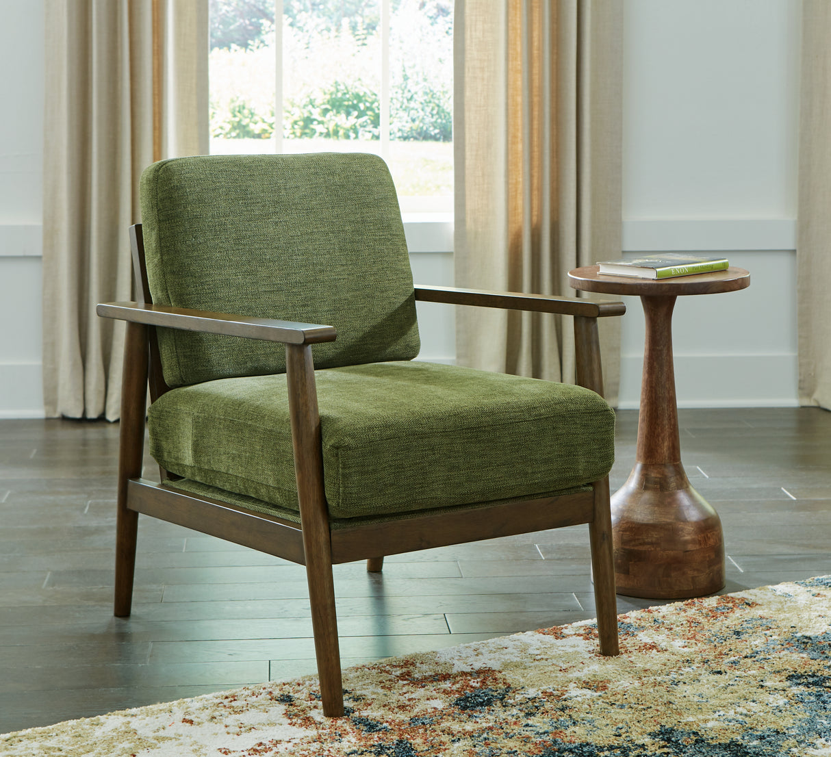 Nashville Furniture Outlets - Ashley Furniture - Bixler Living Room - Showood Accent Chair / Olive - 2610760