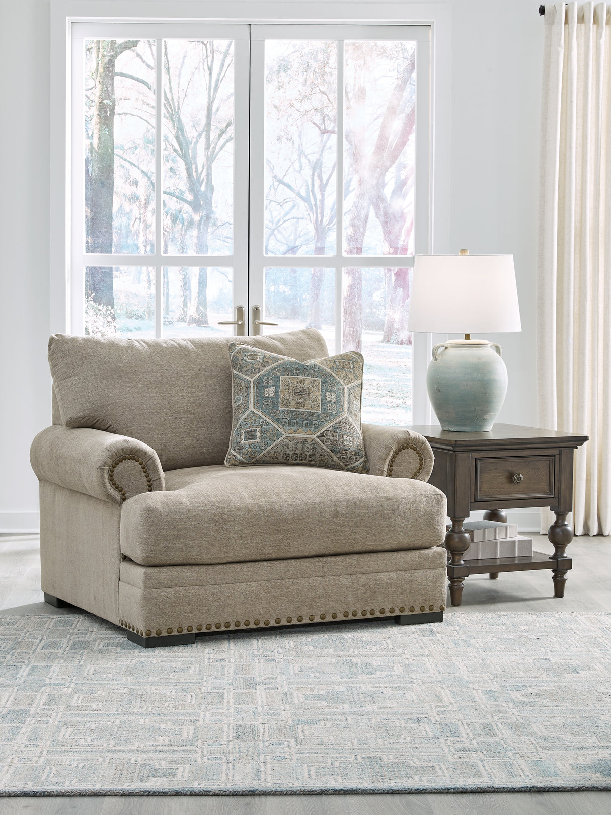 Nashville Furniture Outlets - Ashley Furniture - Galemore Living Room - Chair and a Half / Quarry - 2700423
