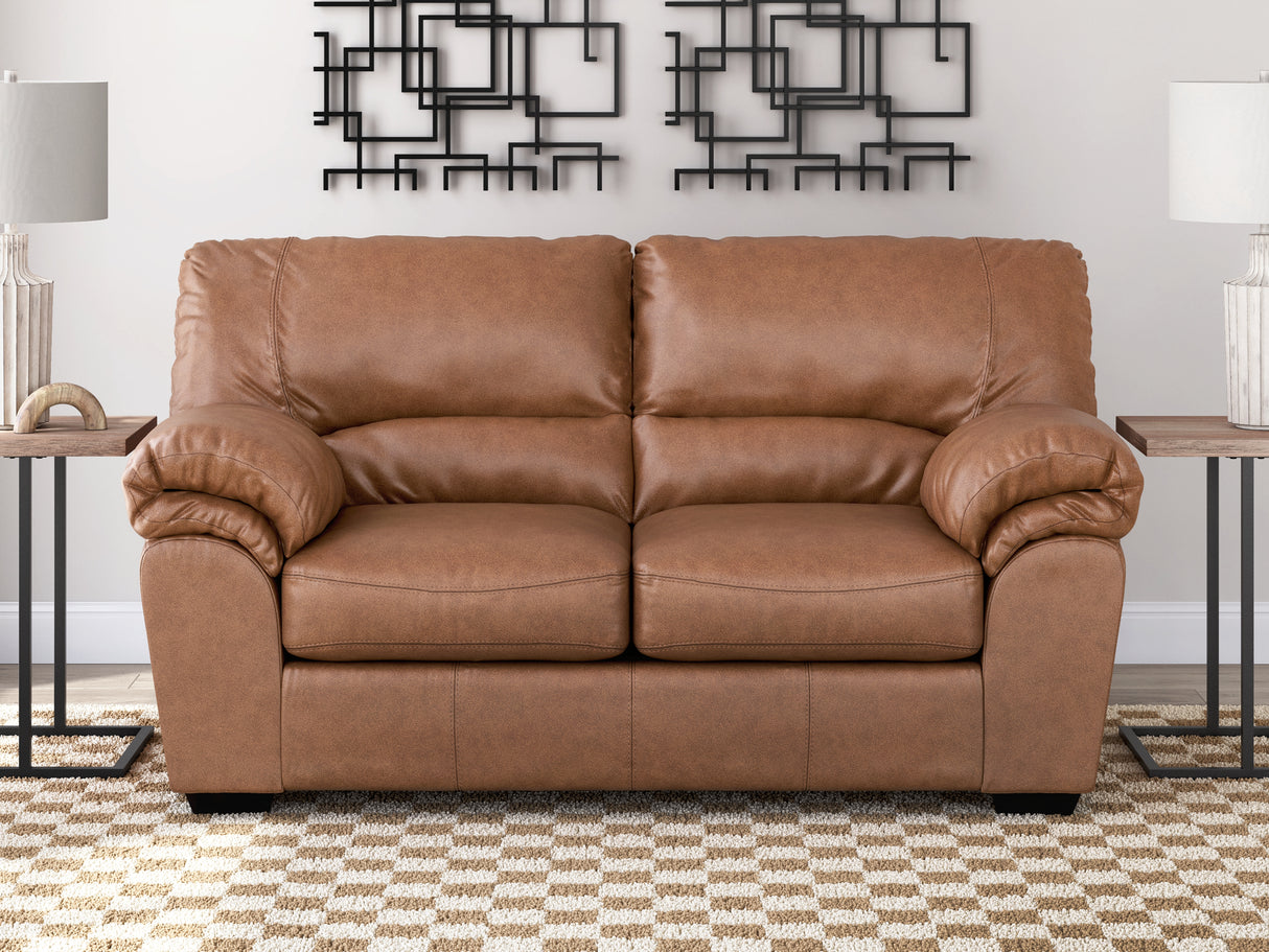 Nashville Furniture Outlets - Ashley Furniture - WillowBend Living Room - Loveseat / Caramel - PC2770435