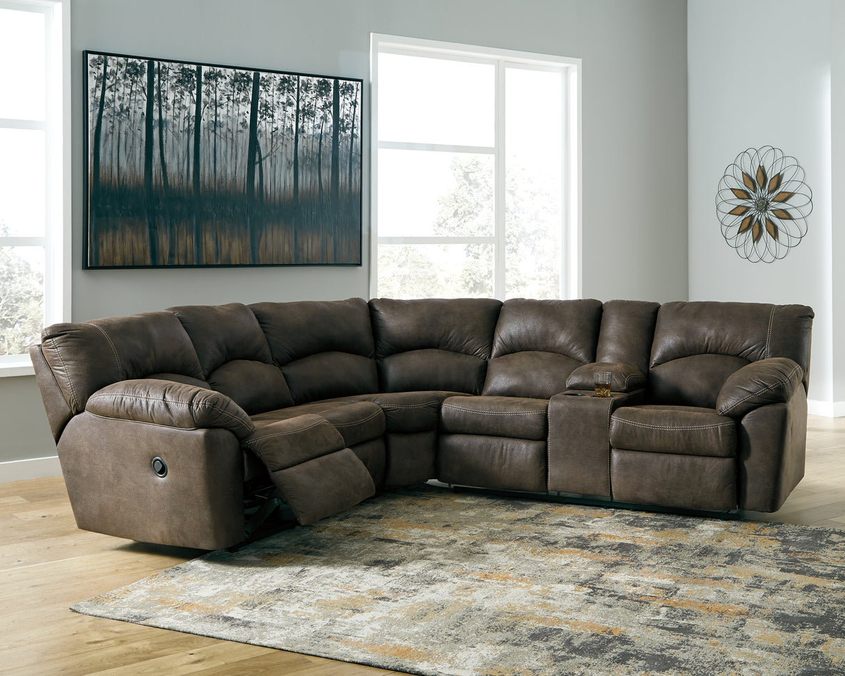 Nashville Furniture Outlets - Ashley Furniture - Tambo Sectional - 2-Piece Reclining Sectional / Canyon - 27802S1