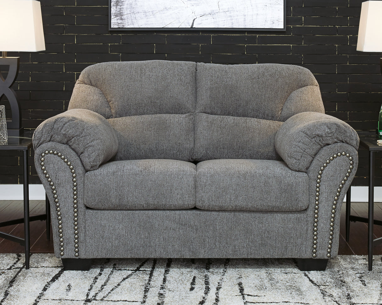 Nashville Furniture Outlets - Ashley Furniture - Allmaxx Living Room - Loveseat / Pewter - 2810535