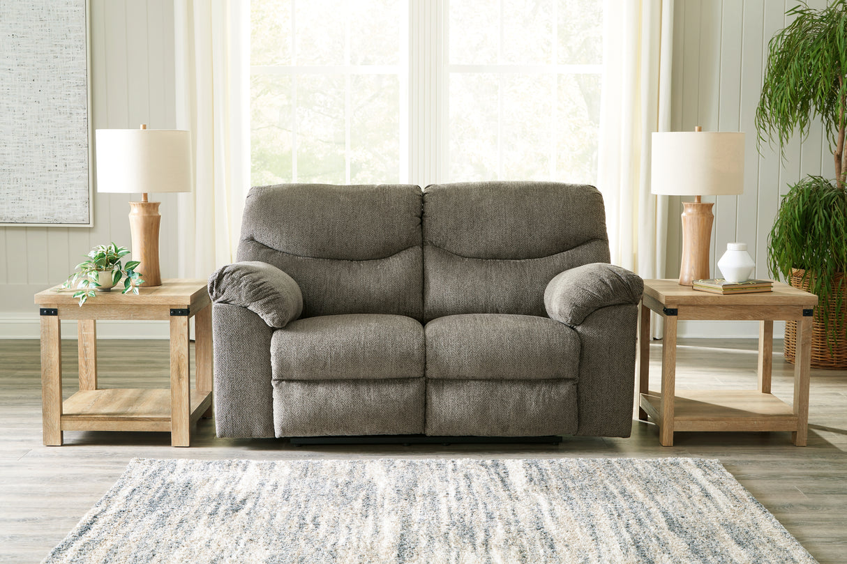 Nashville Furniture Outlets - Ashley Furniture - Alphons Living Room - Reclining Loveseat / Putty - 2820186