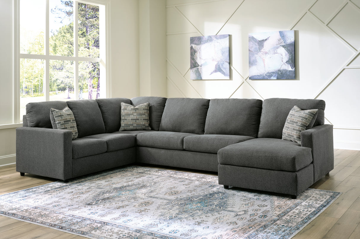 Nashville Furniture Outlets - Ashley Furniture - Edenfield Sectional - RAF 3-Piece Sectional with Chaise / Linen - 29004S1