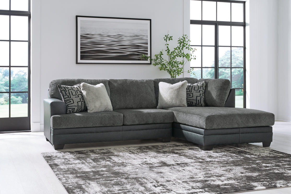 Nashville Furniture Outlets - Ashley Furniture - Brixley Pier Sectional - LAF 2-Piece Sectional with Chaise / Graphite - 29906S2
