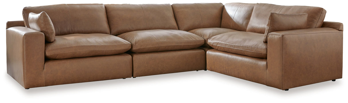 Nashville Furniture Outlets - Ashley Furniture - Emilia Sectional - RAF 4-Piece Sectional / Caramel - 30901S3