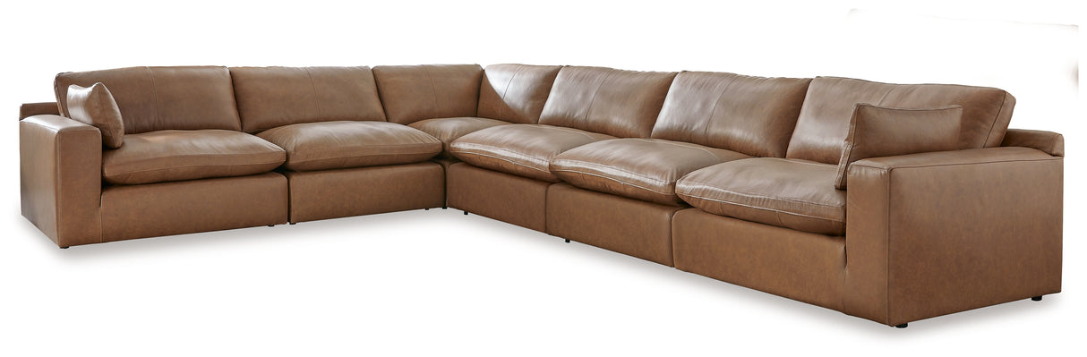 Nashville Furniture Outlets - Ashley Furniture - Emilia Sectional - RAF 6-Piece Sectional / Caramel - 30901S5