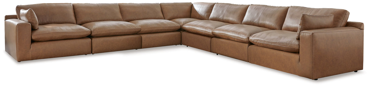 Nashville Furniture Outlets - Ashley Furniture - Emilia Sectional - RAF 7-Piece Sectional / Caramel - 30901S6