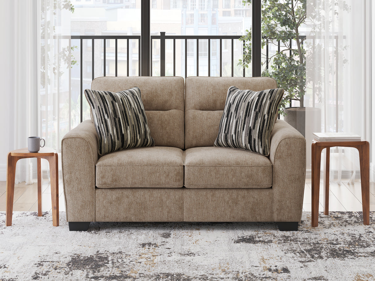 Nashville Furniture Outlets - Ashley Furniture - Olten Living Room - Loveseat / Mocha - 3130435