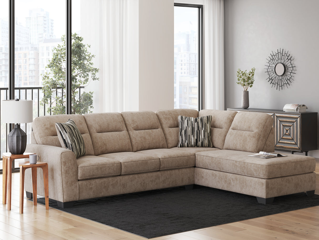 Nashville Furniture Outlets - Ashley Furniture - Olten Sectional - RAF 2-Piece Super Chaise / Graphite - 31305S3