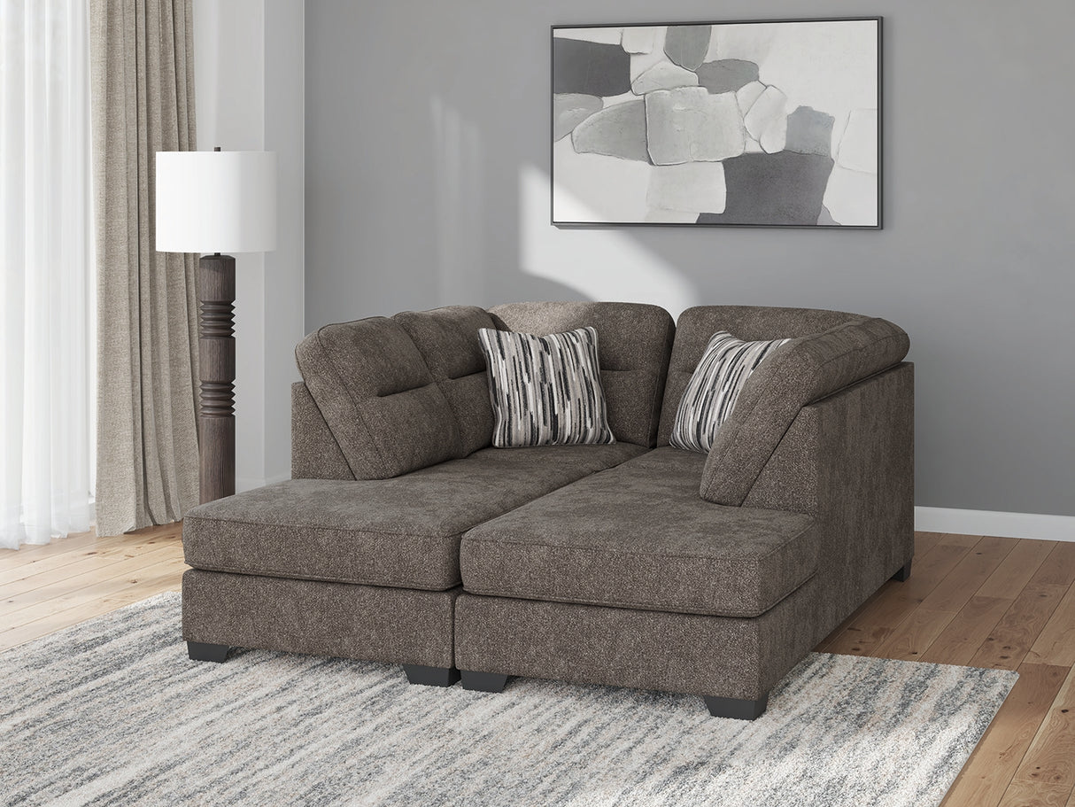 Nashville Furniture Outlets - Ashley Furniture - Olten Sectional - RAF 2-Piece Super Chaise / Graphite - 31305S3