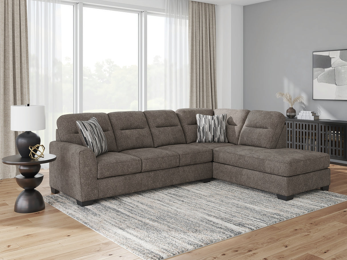 Nashville Furniture Outlets - Ashley Furniture - Olten Sectional - RAF 2-Piece Sectional with Chaise / Graphite - 31305S1