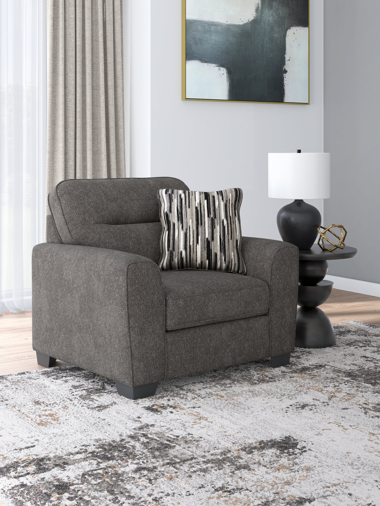 Nashville Furniture Outlets - Ashley Furniture - Olten Living Room - Chair and a Half / Graphite - 3130523