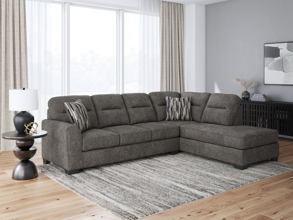 Nashville Furniture Outlets - Ashley Furniture - Olten Sectional - LAF 2-Piece Sectional with Chaise / Graphite - 31305S2
