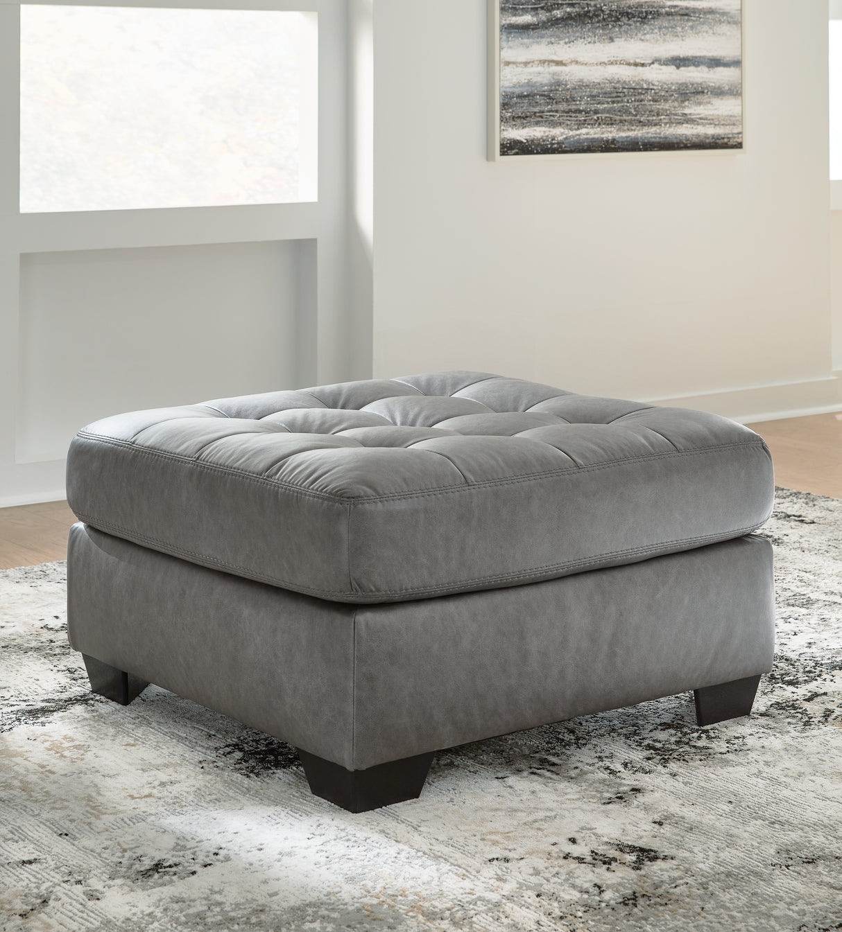 Nashville Furniture Outlets - Ashley Furniture - Clairette Court Living Room - Oversized Accent Ottoman / Alloy - 3150308