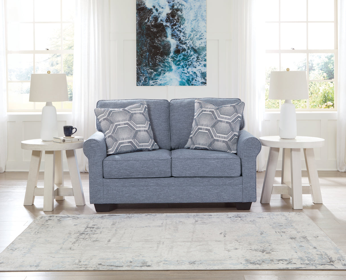 Nashville Furniture Outlets - Ashley Furniture - Carissa Manor Living Room - Loveseat / Denim - 3260435