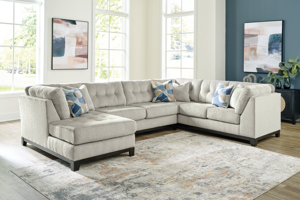 Nashville Furniture Outlets - Ashley Furniture - Maxon Place Sectional - 3-Piece Sectional with Chaise / Stone - 33004S2