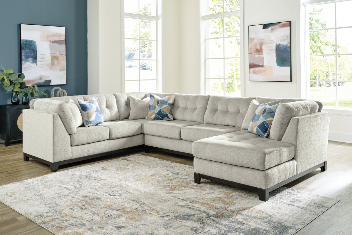 Nashville Furniture Outlets - Ashley Furniture - Maxon Place Sectional - 3-Piece Sectional with Chaise / Stone - 33004S2