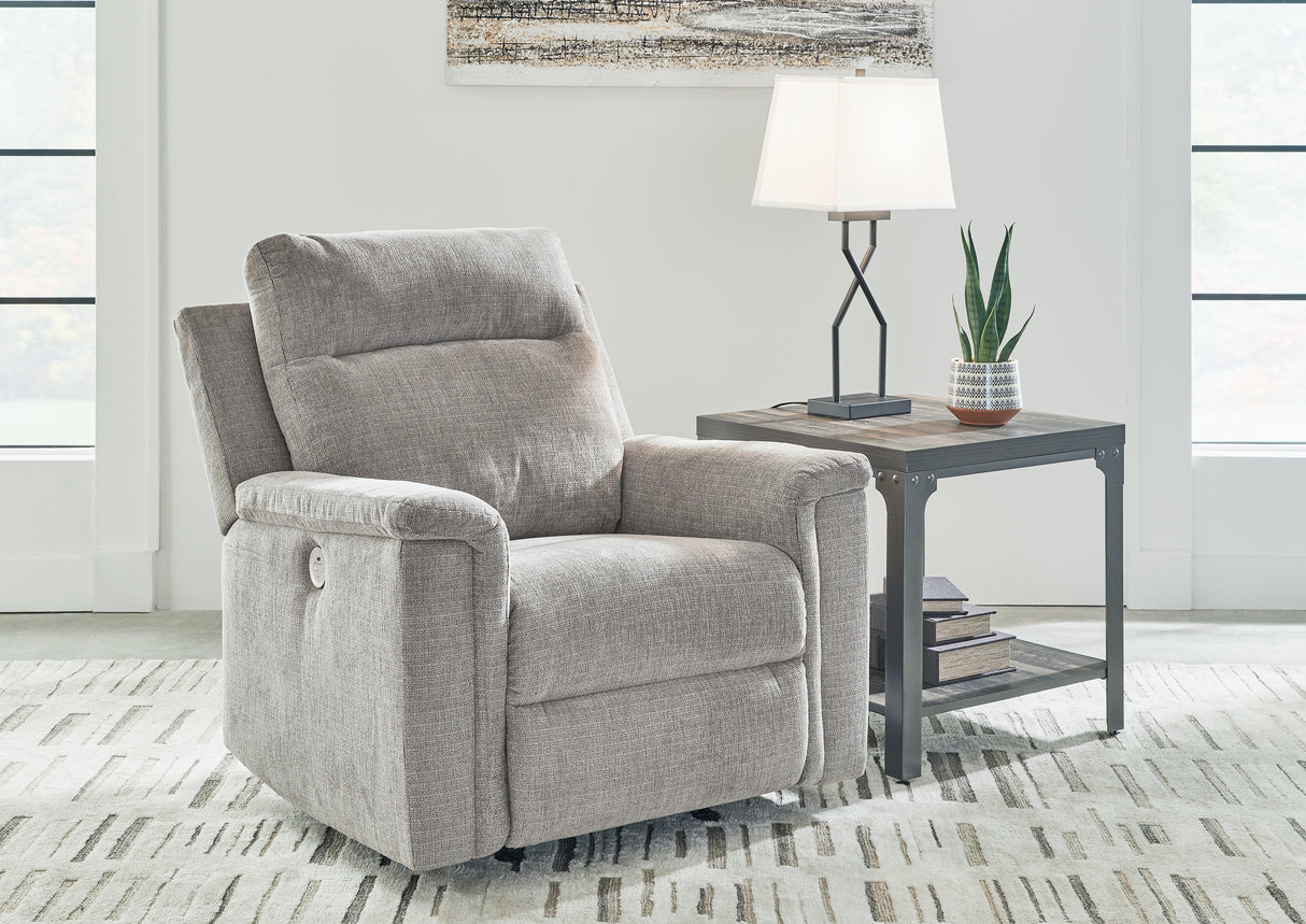 Nashville Furniture Outlets - Ashley Furniture - Barnsana Living Room - Power Rocker Recliner / Ash - 3320198