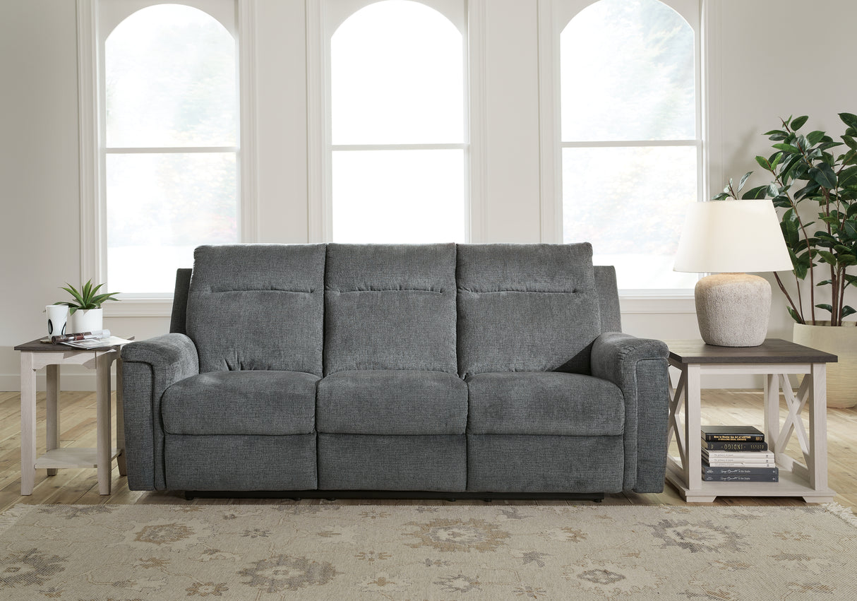 Nashville Furniture Outlets - Ashley Furniture - Barnsana Living Room - Reclining Power Sofa / Gravel - 3320287
